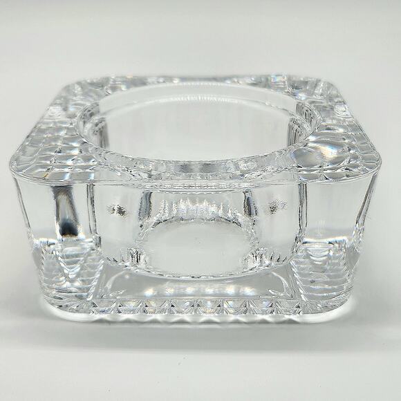 Vtg CRISTAL D'ARQUES Square Lead Crystal Dish Marked France - Picture 1 of 7